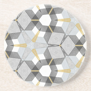 Colorful hexagon square: geometric kaleidoscope. coaster