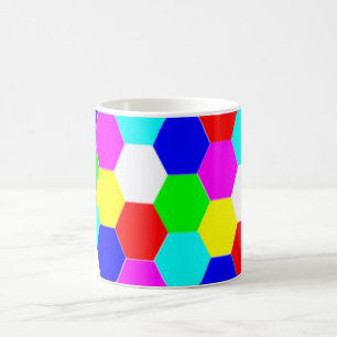 COLORFUL HEXAGONS COFFEE MUG