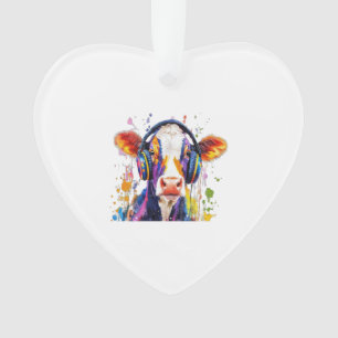 Colorful Highland Cow Ornament