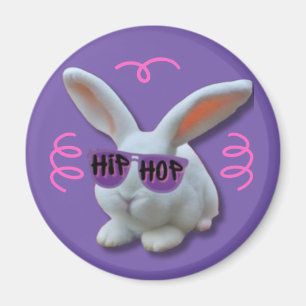 Colorful Hip Hop Bunny Magnet