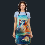 Colorful Hippo  Apron<br><div class="desc">Apron Description – Stylish Protection for Everyday Cooking Elevate your kitchen experience with a beautifully crafted apron designed for comfort, durability, and everyday use. Whether you're baking, grilling, crafting, gardening, or hosting a special event, this apron keeps you clean and confident while showcasing your personal style. Features: • Premium, Durable...</div>