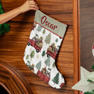 Colorful Holiday Pattern   Christmas Stocking