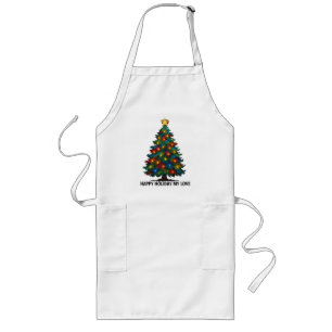 Colorful Holiday Tree – Perfect Seasonal Gift for Long Apron