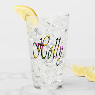 Colorful Holly Name, Glass