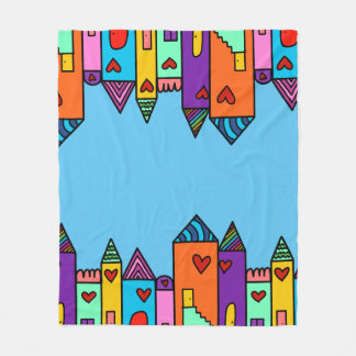 Colorful Homes Fleece Blanket