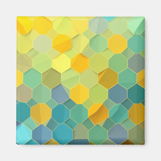 Colorful Honeycomb Geometric Pattern Magnet (Front)