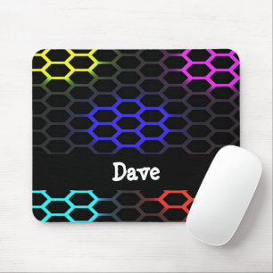 Colorful honeycomb patterned mouse mat