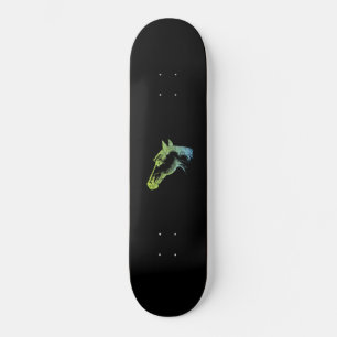 COLORFUL HORSE HEAD SKATEBOARD