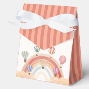 Colorful Hot Air Balloon Rainbow Baby Shower  Favour Box