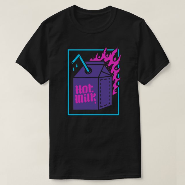 Colorful Hot Milk Box  T-Shirt (Design Front)