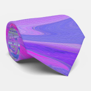 Colorful Hot Pink and Purple Boho Hippie Swirl Tie