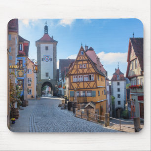 Colorful houses in Rothenburg, Germany Mouse Mat
