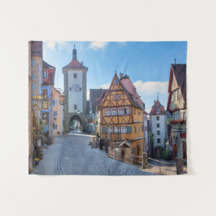 Colorful houses in Rothenburg, Germany Tapestry