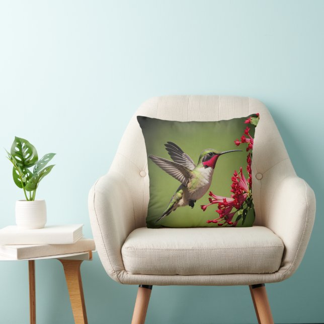 Colorful Hummingbird Cushion (Chair)