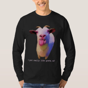 Colorful I Just Really Like Goats OK Farm Animal T-Shirt