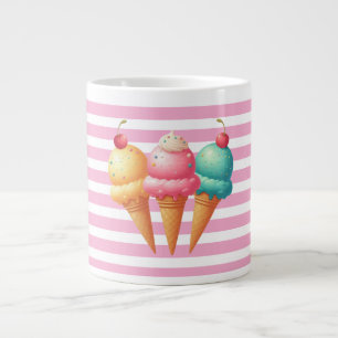 Colorful Ice cream Large Coffee Mug
