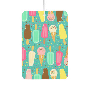 Colorful Ice Cream Pattern Summer  Car Air Freshener