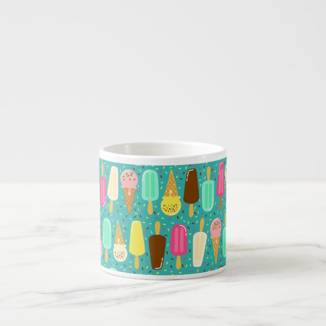 Colorful Ice Cream Pattern Summer  Espresso Cup (Front)