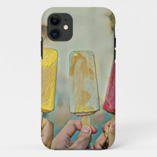 Colorful ice cream popsicles iPhone 11 case