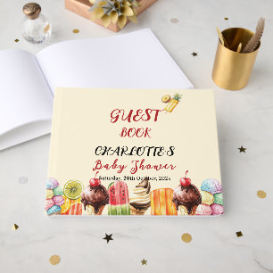 Colorful Ice Cream Sweet Baby Shower Guest Book