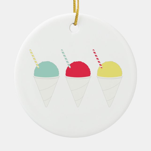 Colorful Ices Ceramic Tree Decoration (Front)
