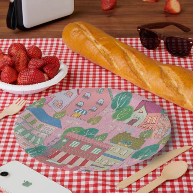 Colorful Illustrated Paper Plates (Picnic)