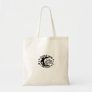 Colorful Illustration I Love You To The Moon And B Tote Bag