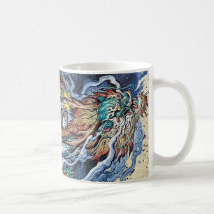 Colorful illustration of Chinese mythical dragon Coffee Mug