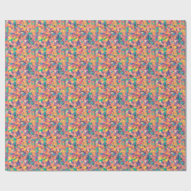 Colorful image on wrapping paper (Flat)