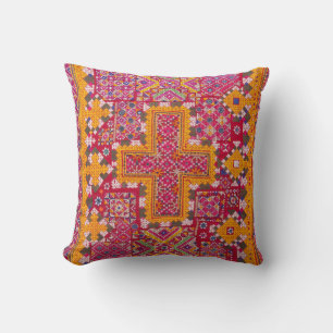 Colorful Indian Embroidery Print Cushion
