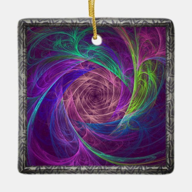 Colorful Infinity Ceramic Ornament (Front)