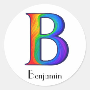 Colorful Initial Letter B Sticker