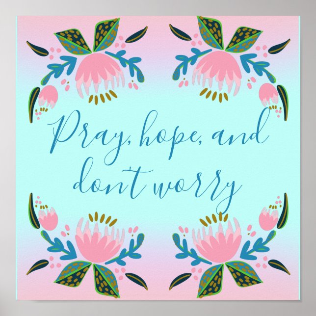 Colorful Inspirational Catholic Quote  Poster (Front)