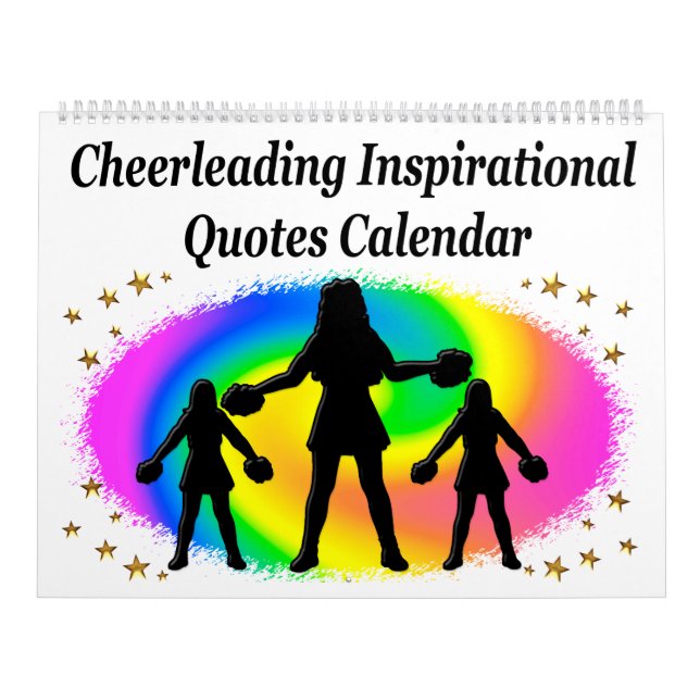 COLORFUL INSPIRATIONAL QUOTE CHEERLEADING CALENDAR (Cover)