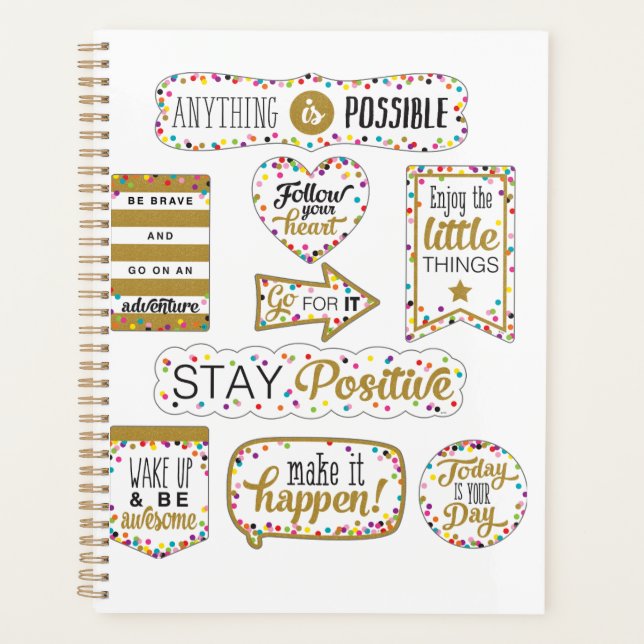 Colorful Inspirational Quotes Planner (Front)