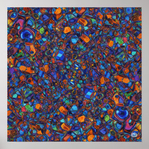 Colorful Interlocking Shapes Poster