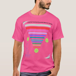 Colorful Inverted Pyramid Abstract Design T-Shirt