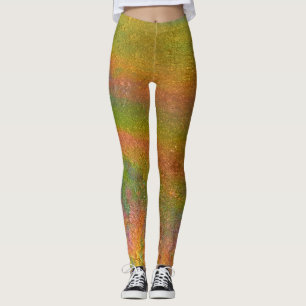 Colorful Iridescent Rainbow Oil Slick Leggings