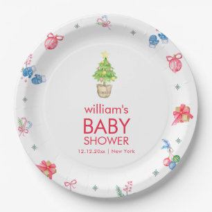Colorful It's Cold Outside Winter Baby Shower Paper Plate