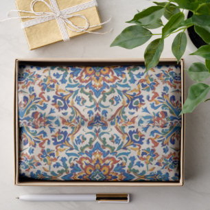 Colorful Iznik Persian Turkish Handpainted Repro Tissue Paper
