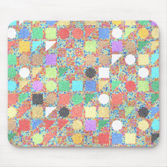 Colorful Jackuard Knitting Pattern  Mouse Mat (Front)