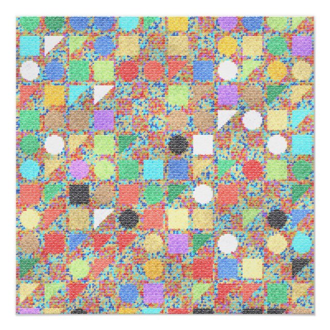 Colorful Jackuard Knitting Pattern  Poster (Front)