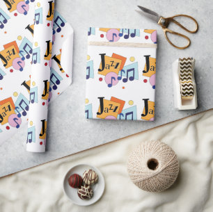 Colorful Jazz Modern Art Design Wrapping Paper