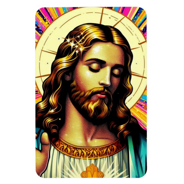 Colorful Jesus magnets! Magnet (Vertical)
