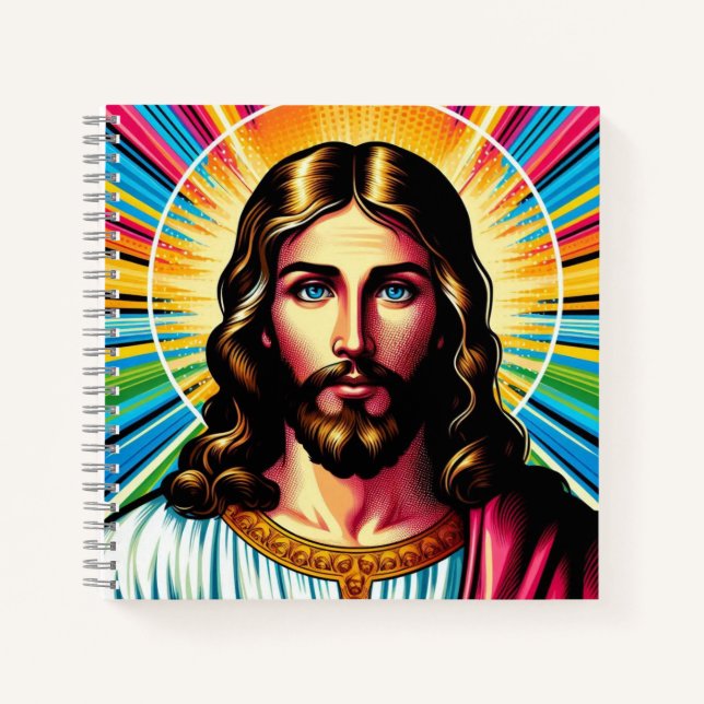 Colorful Jesus notebook! Notebook (Front)