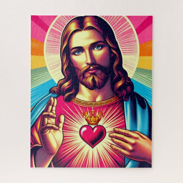 Colorful Jesus puzzle! Jigsaw Puzzle (Vertical)