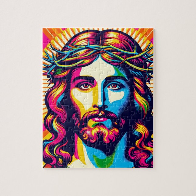 Colorful Jesus puzzle! Jigsaw Puzzle (Vertical)