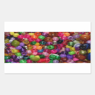 Colorful Jewellery Beads  Rectangular Sticker