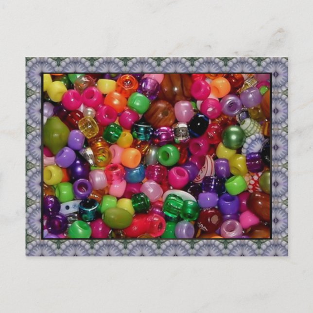 Colorful Jewelry Beads Postcard (Front)