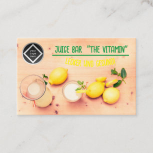Colorful juice business card